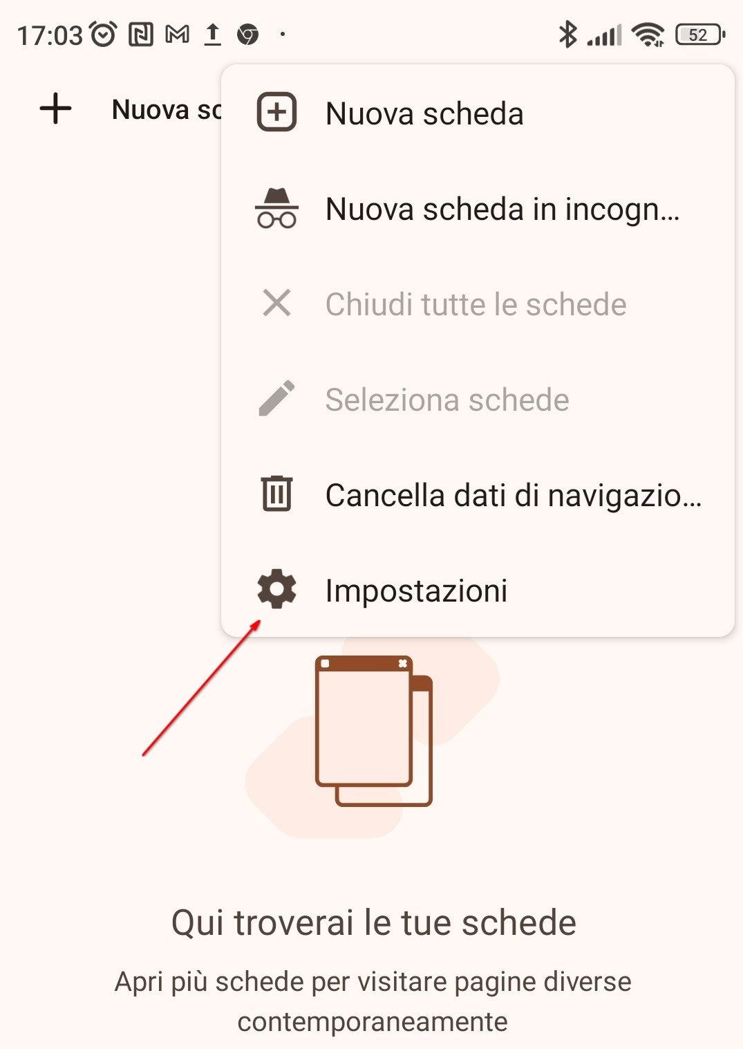 Impostazioni Google